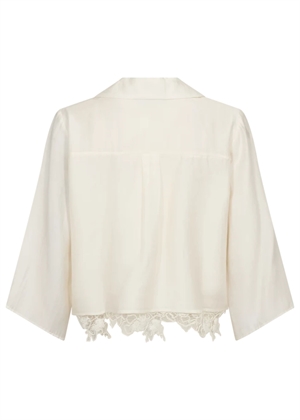 Molly loose fit - Lace edge skjorte Jet Stream Copenhagen Muse 